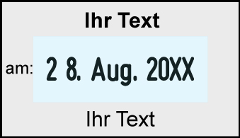 Trodat datumstempel 5430 - Sjabloon bewerken