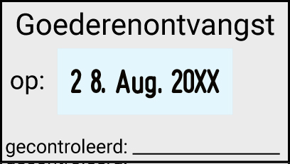 Trodat datumstempel 5440 - Sjabloon bewerken