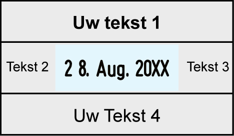Trodat datumstempel 5460 - Sjabloon bewerken