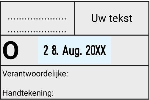 Trodat datumstempel 5474 - Indeling bewerken