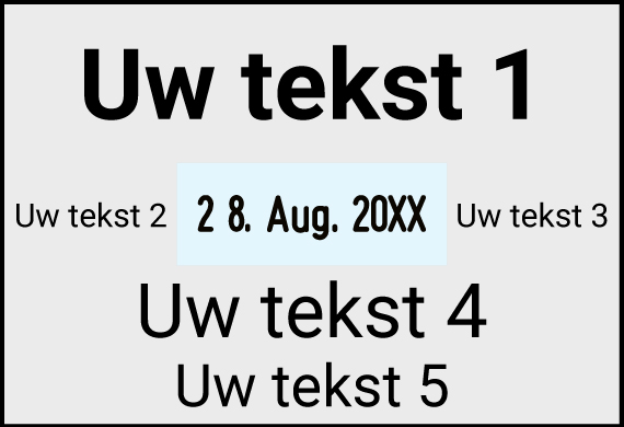 Trodat datumstempel 5480 - Sjabloon bewerken