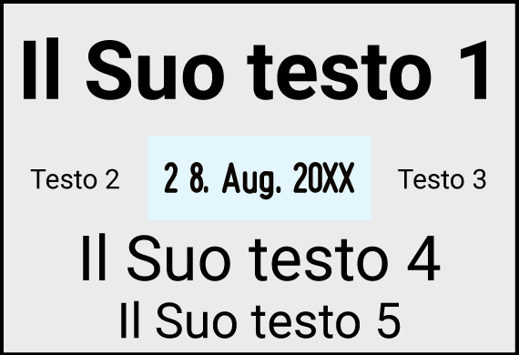 Trodat datumstempel 5480 - Sjabloon bewerken