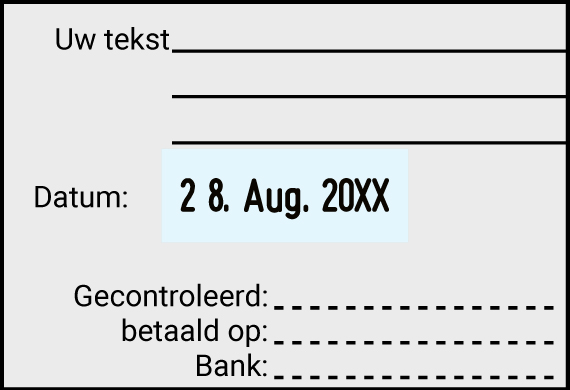 Trodat datumstempel 5480 - Indeling bewerken