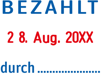 Trodat datumstempel 5430/L - BEZAHLT