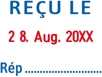 Trodat datumstempel 5430/L - REÇU LE
