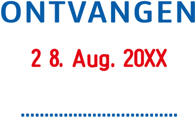 Trodat datumstempel 5430/L - ONTVANGEN