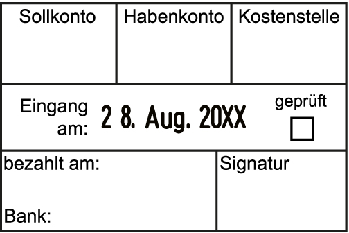 Trodat datumstempel 5474 - Indeling standaard