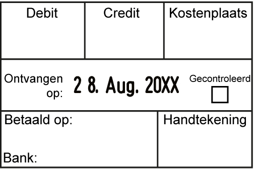 Trodat datumstempel 5474 - Indeling standaard
