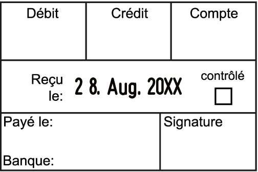 Trodat datumstempel 5474 - Indeling standaard