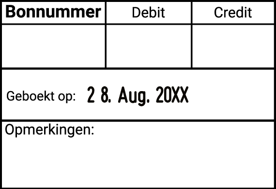 Trodat datumstempel 5480 - Indeling standaard