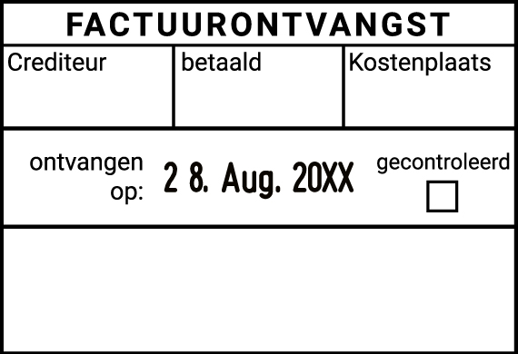 Trodat datumstempel 5480 - Indeling standaard