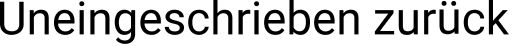 Vorlage Uneingeschrieben zurück , 1-zeilig