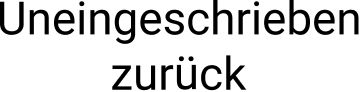 Vorlage Uneingeschrieben zurück, 2-zeilig