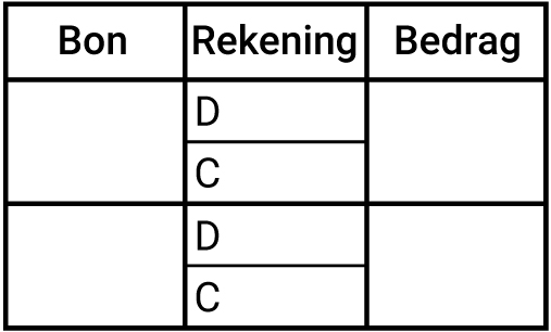 Boekhoudstempel standaardtekst