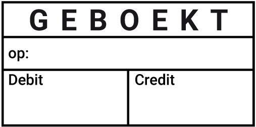 Boekhoudstempel standaardtekst
